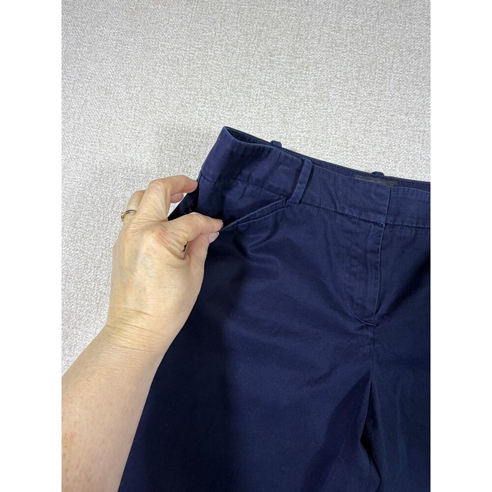 Talbots Womens 8 Blue Chino Walking Shorts Classic Casual Summer Stretch Comfort - Picture 8 of 8